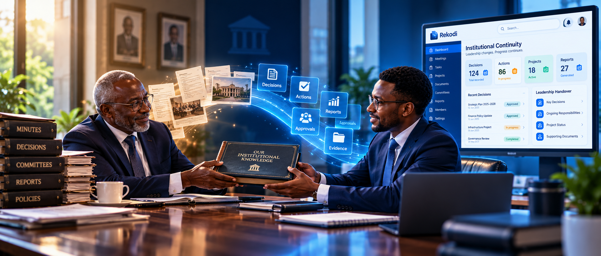 Leadership transition and institutional continuity